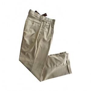 NEW INSERCH men's two pleat wide leg pants in khaki